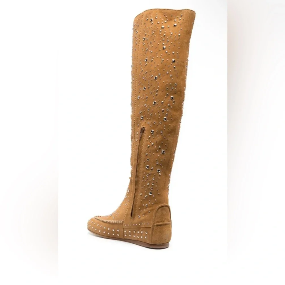 NIB Zadig & Voltaire Santa Studded Leather Boot - Size 38 MSRP $1198